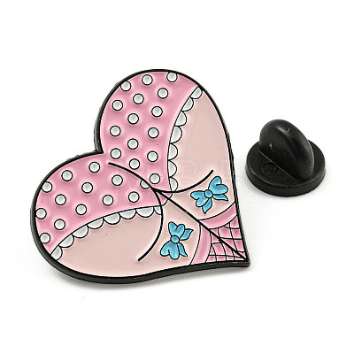 Gothic Sexy Butt Heart Shaped Enamel Pins JEWB-B016-02EB-06-1