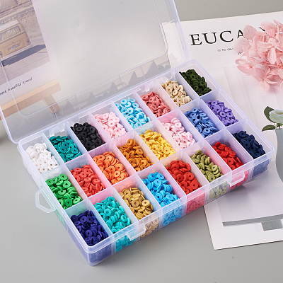 Eco-Friendly Handmade Polymer Clay Beads CLAY-TA0001-03-1