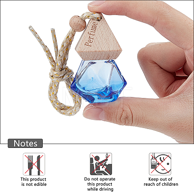 Empty Fragrance Oil Aromatic Perfume Oil Glass Pendant Decorations HJEW-PH0001-22-1