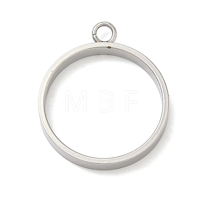 304 Stainless Steel Open Back Bezel Pendants STAS-B126-06D-P-1