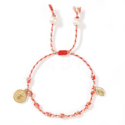 304 Stainless Steel Religious Charm Bracelets NU3381-3-1