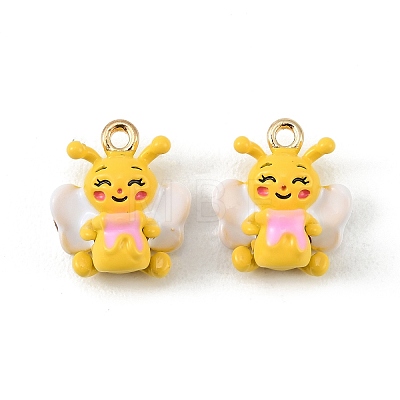 Alloy Enamel Pendants FIND-H024-08G-1