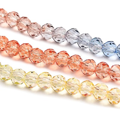 Transparent Painted Glass Beads Strands X1-DGLA-A034-T3mm-A02-1