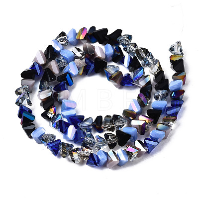 Electroplate Glass Beads Strands X-EGLA-N002-06F-1