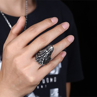 Men's Stainless Steel Finger Rings RJEW-BB29920-8-1