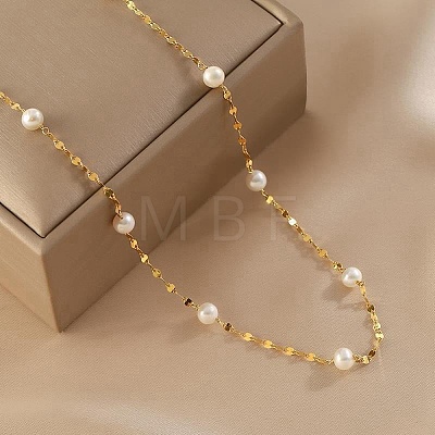 Natural Freshwater Pearl Necklace PW-WG78554-10-1