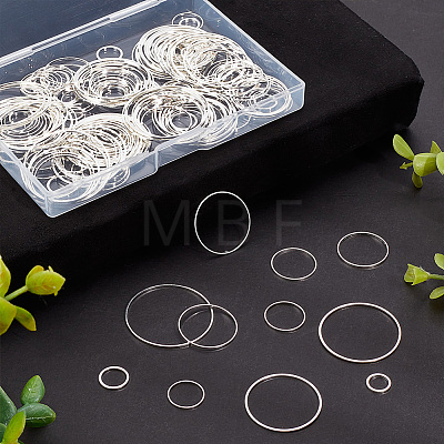   220Pcs 11 Styles Brass Linking Rings KK-PH0009-98S-1