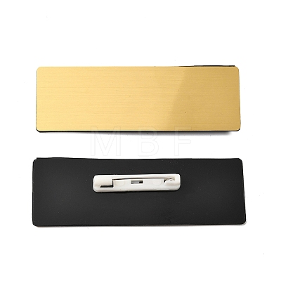 Plastic Blank Name Badge ID Tag with Iron Pins KY-D024-01B-1