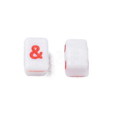 Opaque White Acrylic Connector Charms MACR-N012-21-1