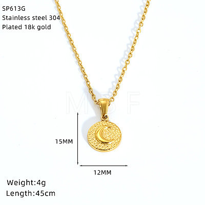 304 Stainless Steel Pendant Necklaces FS-WG91839-03-1