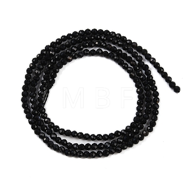 Natural Black Onyx Beads Strands G-A129-2mm-25-A-1