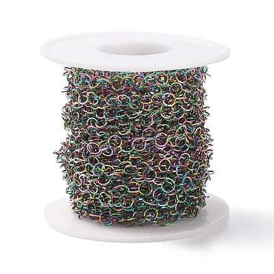 Ion Plating(IP) Rainbow Color 304 Stainless Steel Rolo Chains CHS-B001-03M-1