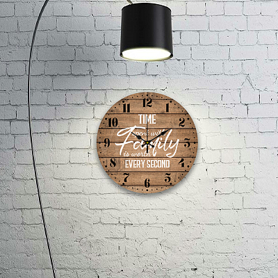 MDF Printed Wall Clock HJEW-WH0058-008-1