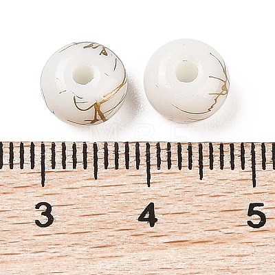 Opaque Spray Painted Glass Beads X1-GLAA-G118-01J-1