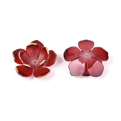 Flower Resin Bead Cap RESI-T059-19-1