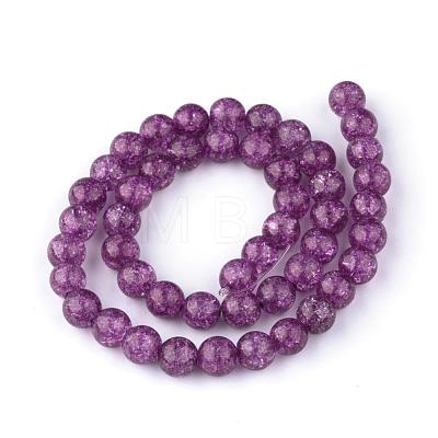 Synthetic Crackle Quartz Beads Strands GLAA-S134-8mm-16-1