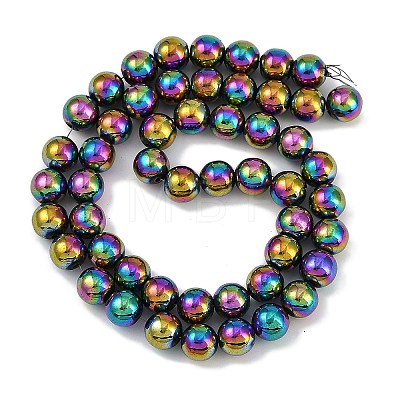 Electroplated Synthetic Magnetic Hematite Beads Strands G-G174-L01-02-1