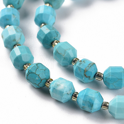 Synthetic Turquoise Beads Strands G-S362-088B-1