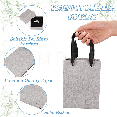 5Pcs Square Paper Jewelry Display Cases CON-TA0001-39A-02-1
