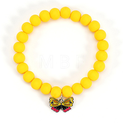 Butterfly Zinc Alloy Enamel Charm Bracelets FS-WGF96C6-03-1
