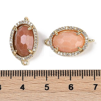 Natural Sunstone Faceted Oval Links G-B126-07G-10-1