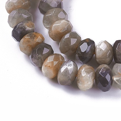 Natural Black Sunstone Beads Strands G-L492-05D-1