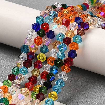 Transparent Electroplate Glass Beads Strands EGLA-A039-T2mm-L29-1