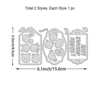 Carbon Steel Cutting Dies Stencils DIY-WH0309-1223-1