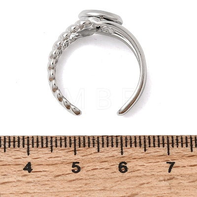304 Stainless Steel Cuff Ring Components STAS-P454-01A-P-1