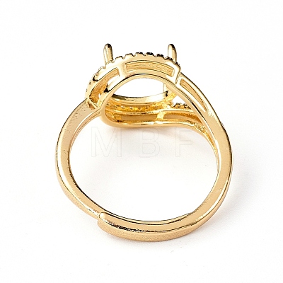 Adjustable Brass Finger Ring Components KK-L193-02G-1