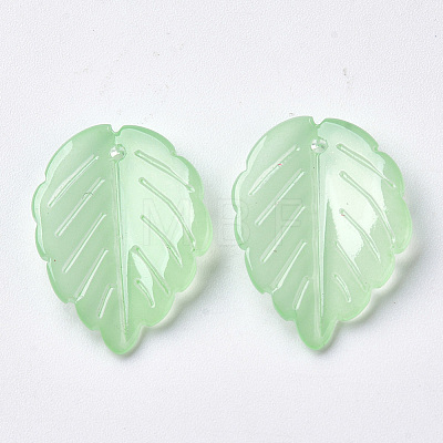 Transparent Spray Painted Glass Pendants X-GLAA-S054-006A-02-1