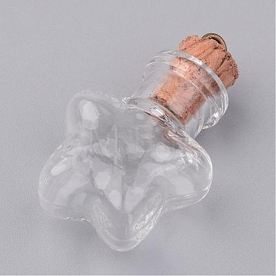 Glass Bottle Pendants PALLOY-JF00247-1