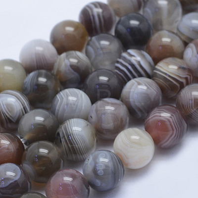 Natural Botswana Agate Beads Strands G-L478-41-10mm-1