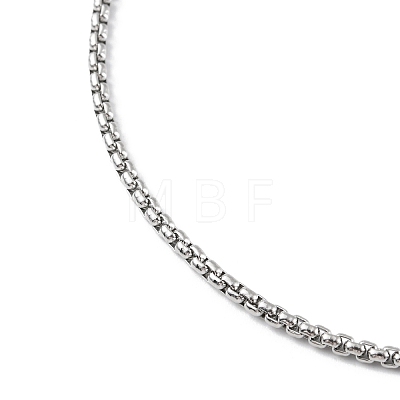 304 Stainless Steel Box Chain Necklace for Men Women NJEW-M200-13P-1