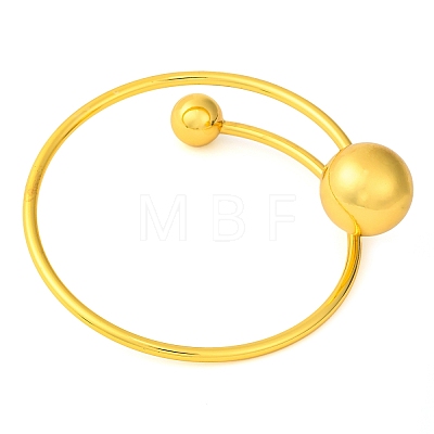 Brass Cuff Bangles for Women BJEW-F477-02G-02-1