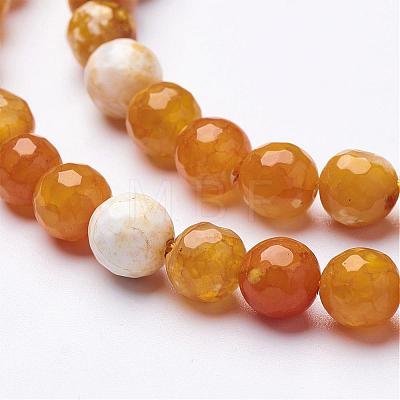 Natural Fire Crackle Agate Beads Strands G-D210-8mm-M2-1