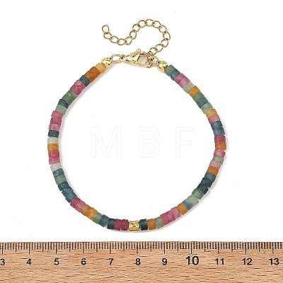 Natural White Jade Beaded Bracelets BJEW-JB14426-1