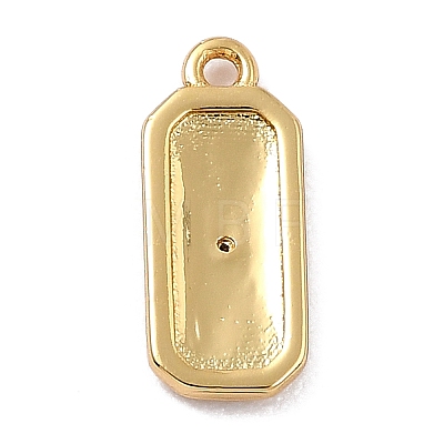 Brass Micro Pave Cubic Zirconia Charms ZIRC-I054-12G-08-1