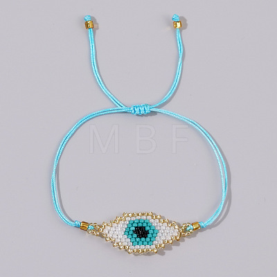 Bohemian Style Handmade Beaded Evil Eye Bracelet for Couples and Friends RR7314-4-1