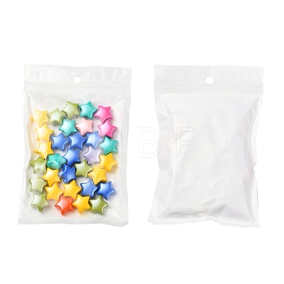 32Pcs 8 Colors Opaque Acrylic Beads MACR-YW0001-41-1