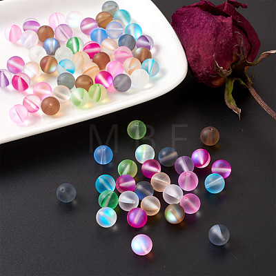 Synthetic Moonstone Beads Strands G-TA0001-08-1