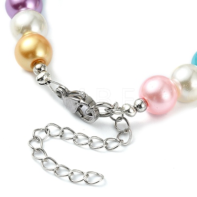 Glass Imitation Pearl Beaded Bracelets for Women BJEW-JB10033-02-1