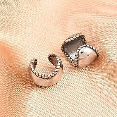 316 Surgical Stainless Cuff Earrings EJEW-C160-01AS-1