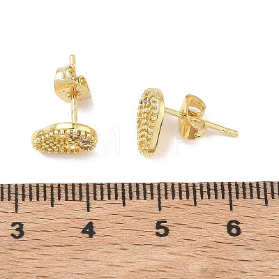 Halloween Brass & Crystal Rhinestone Stud Earrings for Women EJEW-G464-04G-04-1