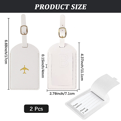 PVC Luggage Tags AJEW-CL0005-08B-1