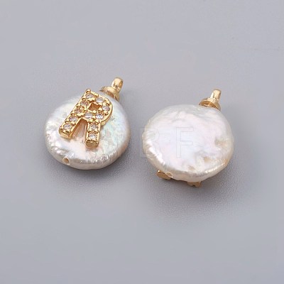 Natural Cultured Freshwater Pearl Pendants PEAR-F008-30G-R-1