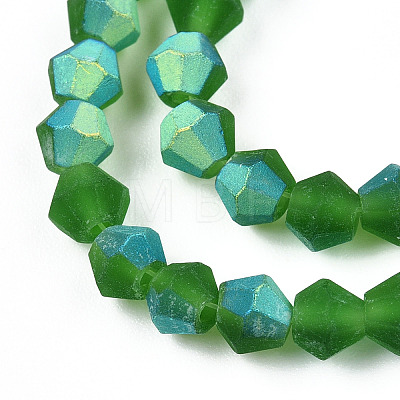 Imitate Austrian Crystal Bicone Frosted Glass Beads Strands EGLA-A039-T6mm-MB25-1