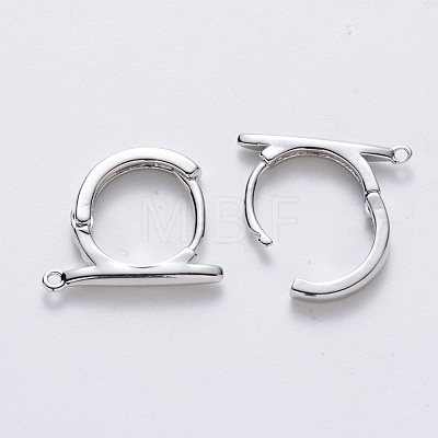 Brass Hoop Earrings Findings KK-T049-18P-NF-1