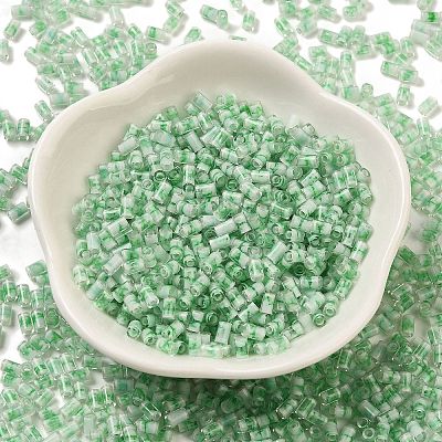 Two Tone Inside Colours Transparent Glass Seed Beads SEED-C004-05B-1