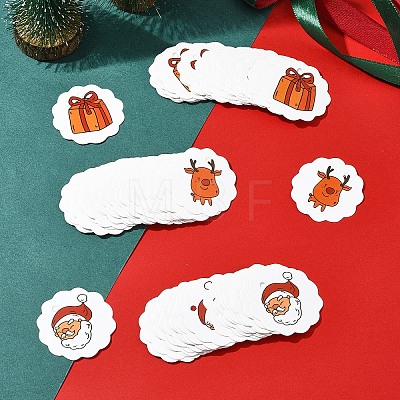 100Pcs Christmas Theme Paper Printed Gift Tags CDIS-FS0001-17-1